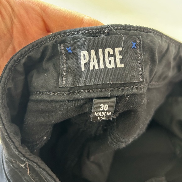 Paige jeans size 12/13 (30) black - Picture 2 of 3